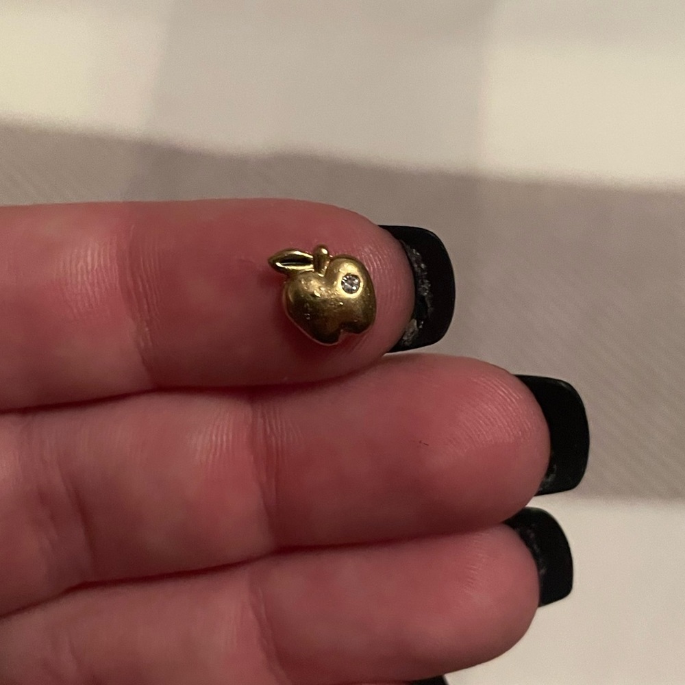Origami owl living locket gold apple charm